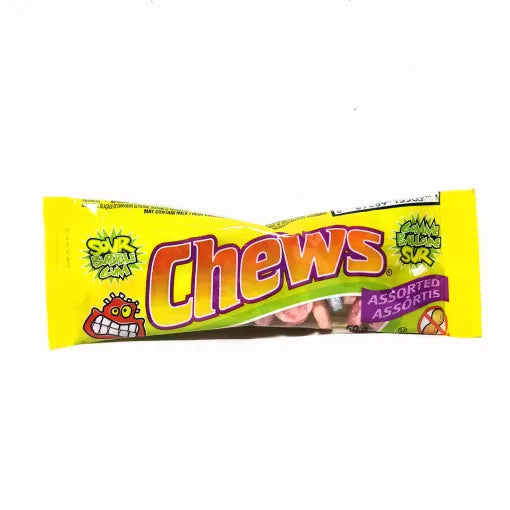 Sour gum chews