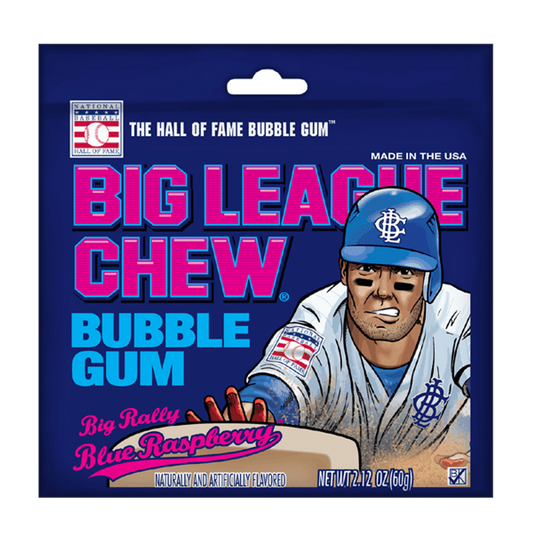 Big League Chew gomme à la framboise bleue