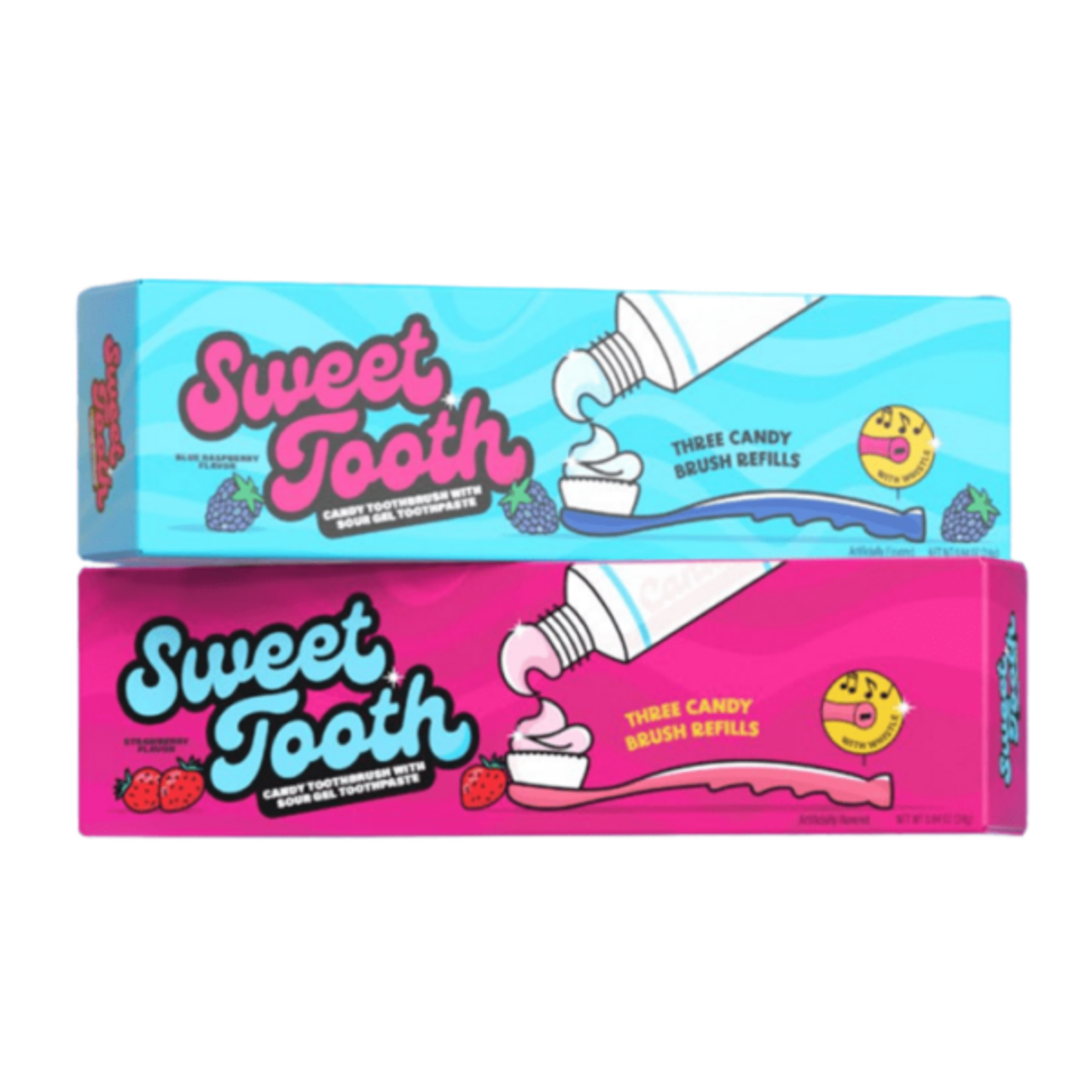 Toothbrush in candy and sour gel