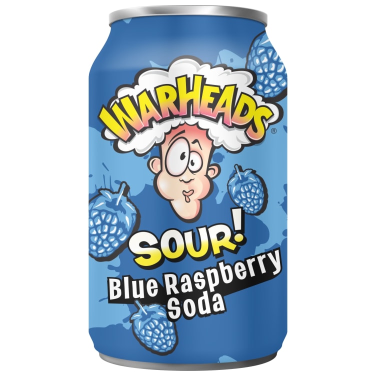 Warheads Soda Framboise Bleue